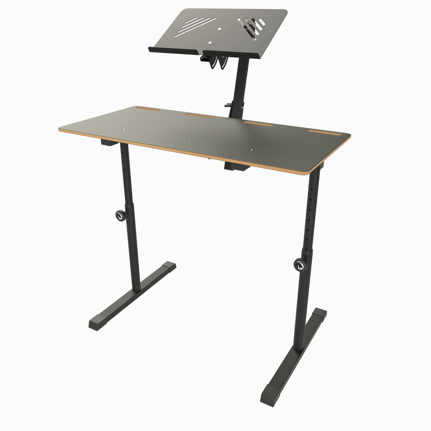 DJ-Table, mit Siebdruckplatte dunkelbraun 12 mm 1000×480 mm 57464 A1