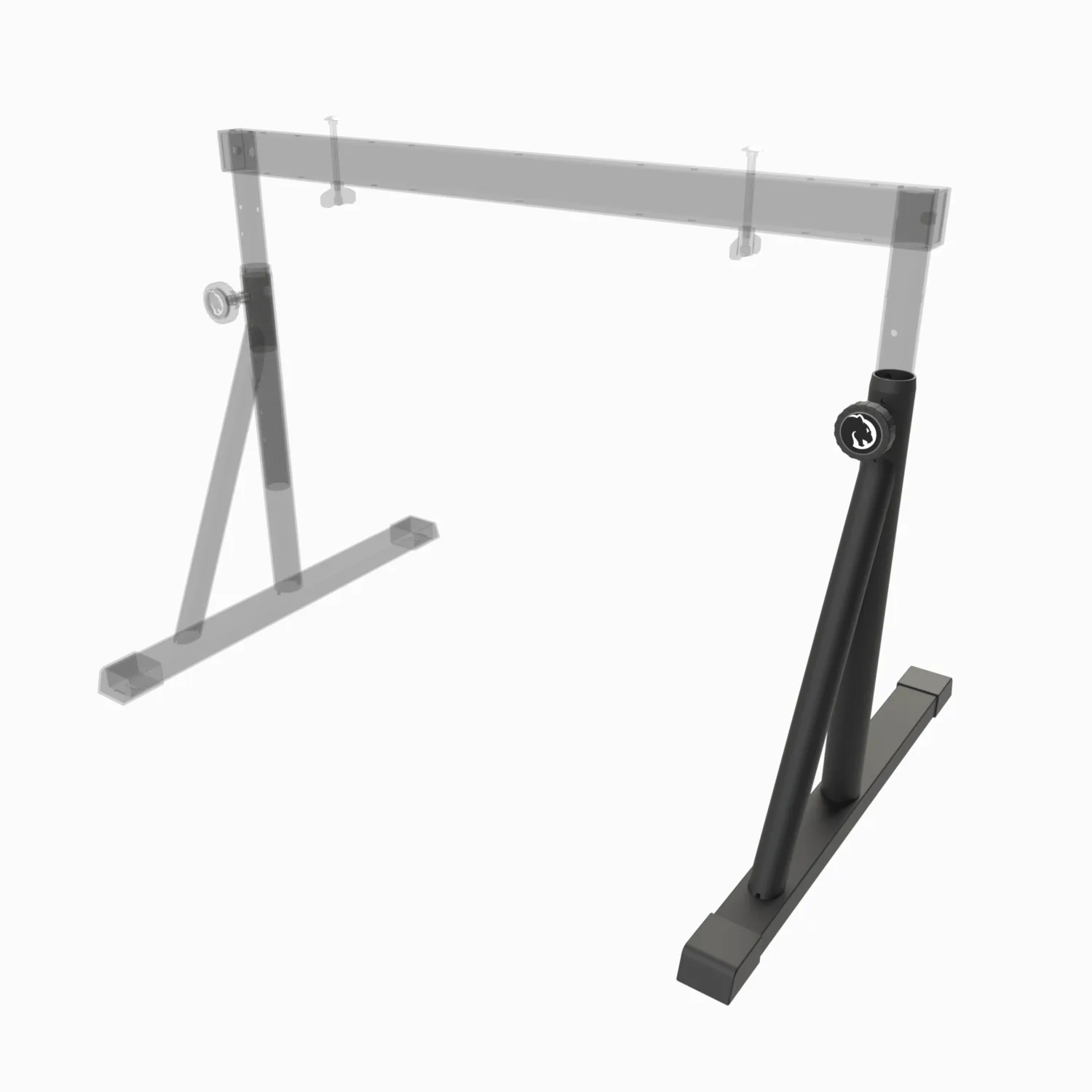 Schema eines Standfußes mit einer Strebe für einen Keyboard Stand